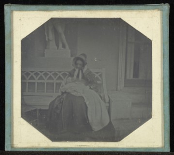Portrait of a woman with a baby; Jean-Gabriel Eynard, Swiss, 1775 - 1863, about 1843; Daguerreotype