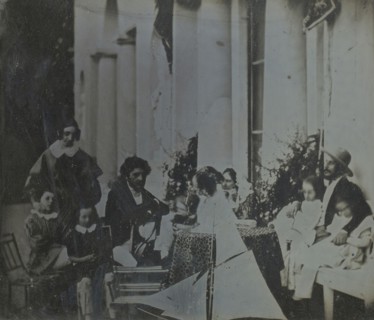 Group portrait of eight members of the Circle of Eynard-Lullin; Jean-Gabriel Eynard, Swiss, 1775 - 1863, about 1843
