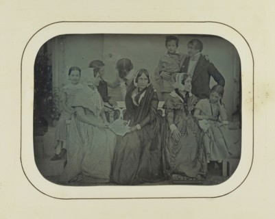 Group portrait of nine Eynard-Lullin family members; Jean-Gabriel Eynard, Swiss, 1775 - 1863, about 1851; Daguerreotype