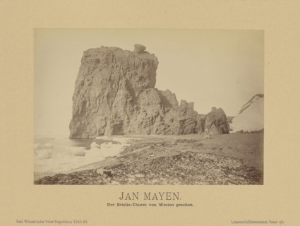 Jan Mayen, Der Brielle-Thurm von Westen gesehen;, Linienschiffs-Lieutenant, Richard Basso, German ?, active 1882 - 1883)