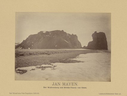 Jan Mayen, Der Wallrossberg und Brielle-Thurm von Osten;, Linienschiffs-Lieutenant, Richard Basso, German ?, active 1882  1883