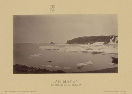 Jan Mayen, Die Sudbucht und das Saulenriff;, Linienschiffs-Lieutenant, Richard Basso, German ?, active 1882 - 1883, Jan Mayen