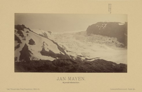 Jan Mayen, Kjerulf-Gletscher;, Linienschiffs-Lieutenant, Richard Basso, German ?, active 1882 - 1883, Jan Mayen, Norway; 1882