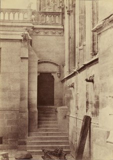 Entrance to the Sacristy, Notre-Dame, Paris; Charles Nègre, French, 1820 - 1880, Paris, France; about 1853; Salted paper print