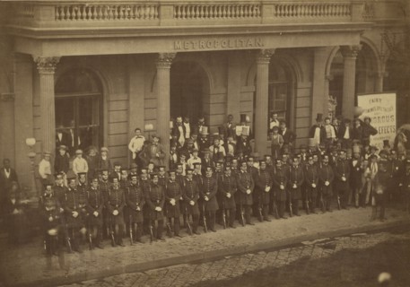 Group portrait of officers; Silas A. Holmes, American, 1820 - 1886, Charles DeForest Fredricks, American, 1823 - 1894)