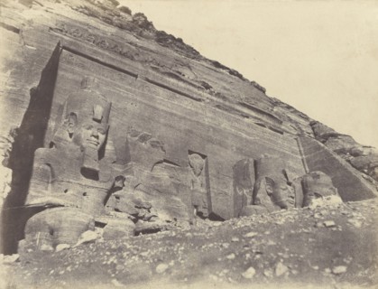 Ibsamboul. Spéos de Phré; John Beasly Greene, American, born France, 1832 - 1856, Abu Simbel, Egypt; 1853 - 1854; Salted paper
