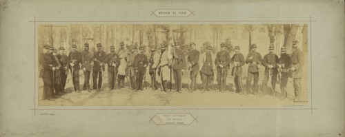 Garde Nationale, 190e Bataillon, Commandant Geant; André Adolphe-Eugène Disdéri, French, 1819 - 1889, Paris, France; 1870