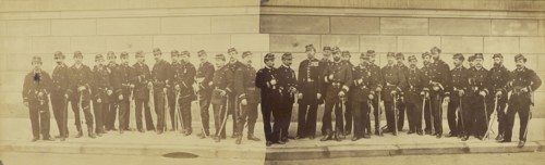Defense de Paris. Garden Nationale, 64e Batallion; André Adolphe-Eugène Disdéri, French, 1819 - 1889, 1871; Albumen silver