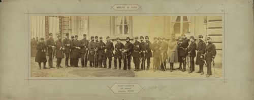 Garde Nationale, 95e Bataillon, Commandant: Huber; André Adolphe-Eugène Disdéri, French, 1819 - 1889, Paris, France; 1870
