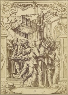 Pilati Handwaschung; Charles Von Bouell, Swiss, active 19th century, Basel, Switzerland; 1861; Salted paper print; 32.8 x 23.6