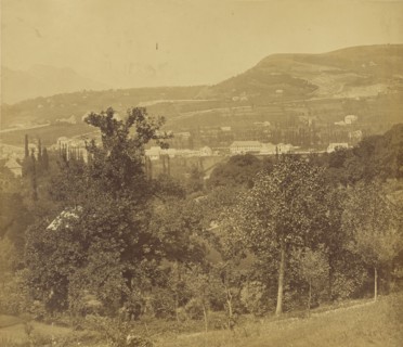 Chambery, Savoie). Vue prise de la fontaine des Eaux-Claires; V. Muzet, French, active 1860s, Chambery, France; 1860 - 1865