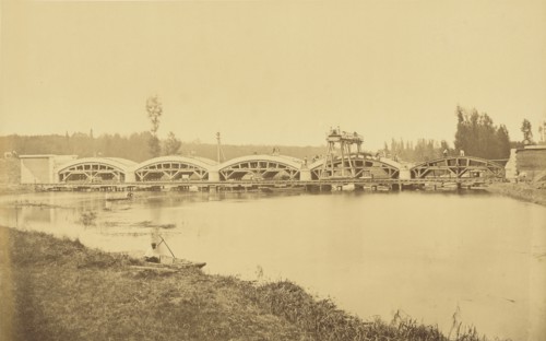 Line from Villeneuve-Saint-Georges to Montargis, Viaduct on the Loing, near Montargis, Auguste Hippolyte Collard French, 1812