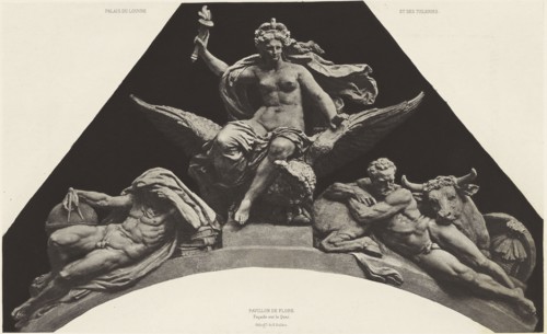 Pavillon de Flore, Façade sur le Quai, Édouard Baldus, French, born Germany, 1813 - 1889, Paris, France; about 1868