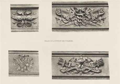 Tuileries, Façade sur la Cour, Édouard Baldus, French, born Germany, 1813 - 1889, Paris, France; about 1868; Heliogravure