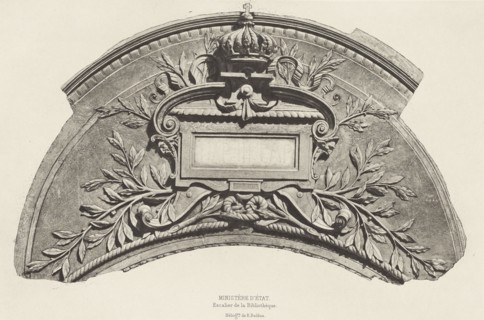 Ministère d'État, Escalier de la Bibliothèque, Édouard Baldus, French, born Germany, 1813 - 1889, Paris, France; about 1868