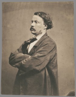 Self-Portrait in Smock; Nadar, Gaspard Félix Tournachon, French, 1820 - 1910, 1855 - 1857; Salted paper print; 23.6 x 18.5 cm