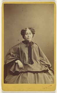 George Sand; Nadar Gaspard Félix Tournachon, French, 1820 - 1910, negative 1865; card 1870 - 1879; Albumen silver print