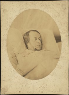 Manin on his deathbed; Adrien Alban Tournachon, French, 1825 - 1903, 1857; Salted paper print; 18.6 x 14.4 cm