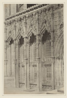 Lincoln Cathedral, Organ Screen, North Side; Frederick H. Evans, British, 1853 - 1943, 1895; Platinum print; 19.1 x 12.9 cm
