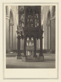 Durham Cathedral; Frederick H. Evans, British, 1853 - 1943, 1912; Platinum print; 12.1 x 9.5 cm 4 13,16 x 3 3,4 in