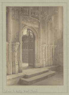 Entrance to Bishop West's Chapel; Frederick H. Evans, British, 1853 - 1943, 1897; Platinum print; 15.5 x 11 cm