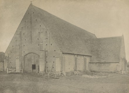 Great Cokkeswell Barn, near Kelmscott, Frederick H. Evans, British, 1853 - 1943, 1896; Platinum print; 14.6 x 20 cm, 5 3,4 x 7