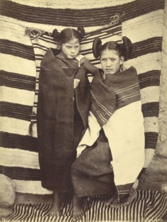 Moki Girls; John K. Hillers, American, 1843 - 1925, 1879; Albumen silver print