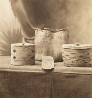 Baskets; A.C. Vroman, American, 1856 - 1916, about 1898; Sepia toned waxed platinum print; 11.4 x 10.7 cm 4 1,2 x 4 3,16 in