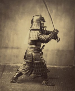 Japanese Warrior in Armour; Felice Beato, 1832 - 1909, 1865 - 1867; Albumen silver print