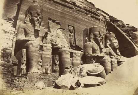 Nubia - Temple of Abu Simbel; Antonio Beato, English, born Italy, about 1835 - 1906, 1880 - 1889; Albumen silver print