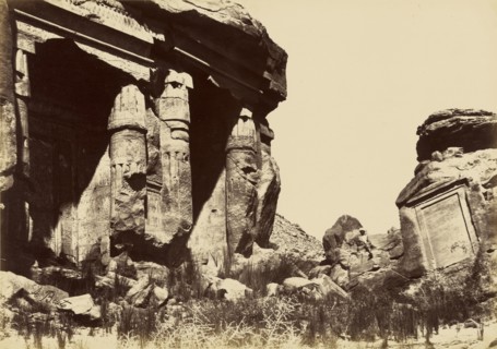 Gebel Silsileh; Antonio Beato, English, born Italy, about 1835 - 1906, 1860 - 1869; Albumen silver print