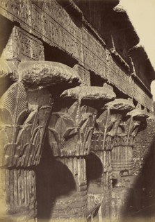 Esmeh, Chapiteaux; Antonio Beato, English, born Italy, about 1835 - 1906, 1860 - 1869; Albumen silver print