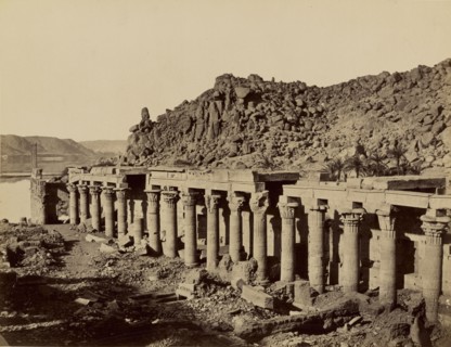 View of Egyptian Temple; Antonio Beato, English, born Italy, about 1835 - 1906, 1880 - 1889; Albumen silver print