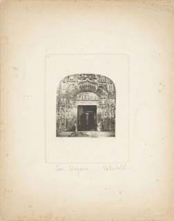 San Gregorio Valladolid; William Henry Fox Talbot, English, 1800 - 1877, June 30, 1858; Photoglyphic engraving; 7.5 × 7 cm