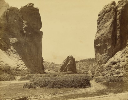 Gateway Garden of the Gods and Pikes Peak; William Henry Jackson, American, 1843 - 1942, 1879; Albumen silver print