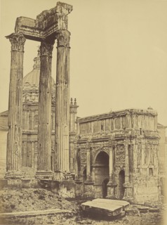 Roman Forum - northwest corner; Robert Macpherson, Scottish, 1811 - 1872, 1850s; Albumen silver print