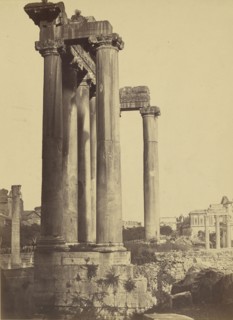 Roman Forum - temple of Saturn; Robert Macpherson, Scottish, 1811 - 1872, 1850s; Albumen silver print