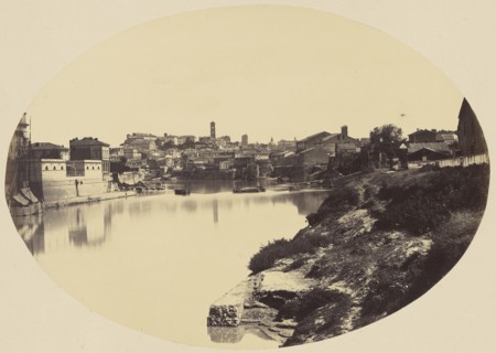 View of Rome and the Tiber; Robert Macpherson, Scottish, 1811 - 1872, 1850s; Albumen silver print