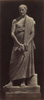Statue of Demosthenes - Vatican Museum; Robert Macpherson, Scottish, 1811 - 1872, 1850s; Albumen silver print