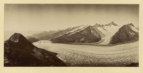 Snowy mountain pass; Adolphe Braun, French, 1811 - 1877, France; about 1865 - 1875; Albumen silver print