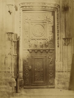 Church Doorway; Bisson Frères, French, active 1840 - 1864, France; 1852 - 1864; Albumen silver print