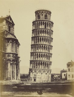Leaning Tower of Pisa; Fratelli Alinari, Italian, founded 1852, Italy; 1850s; Albumen silver print