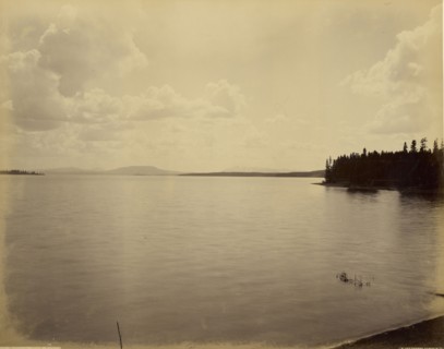 Yellowstone Lake, Mt. Sheridan; Frank Jay Haynes, American, 1853 - 1921, 1881 - 1916; Albumen silver print