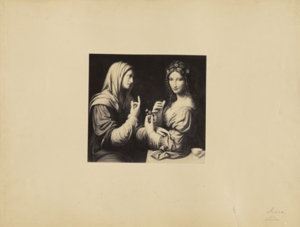 Renaissance painting of two women; James Anderson, British, 1813 - 1877, Rome, Italy; about 1845 - 1855; Albumen silver print