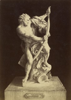 Soldier Bending His Bow, by Bousseau; Tommaso Cuccioni, Italian, 1790 - 1864, Paris, France; about 1852 - 1864; Albumen silver