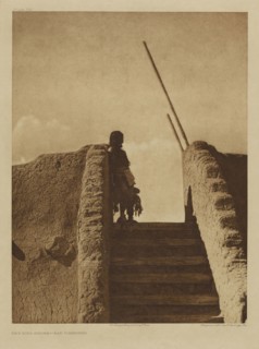 The Kiva Stairs - San Ildefonso; Edward S. Curtis, American, 1868 - 1952, 1925; Gravure; 39.1 x 29.4 cm 15 3,8 x 11 5,8 in
