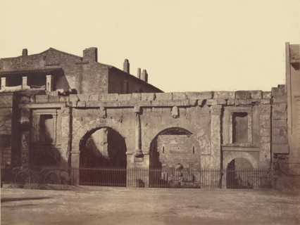 Porte d'Auguste, Nîmes; Édouard Baldus, French, born Germany, 1813 - 1889, about 1860; Albumen silver print