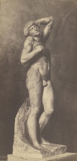 Prisonnier, Slave, by Michelangelo; Édouard Baldus, French, born Germany, 1813 - 1889, 1854 - 1856; Salted paper print