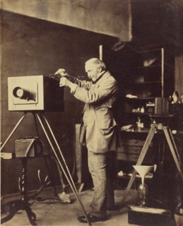 Self-portrait preparing a Collodion plate; Capt. Horatio Ross, British, 1801 - 1886, 1856 - 1859; Albumen silver print