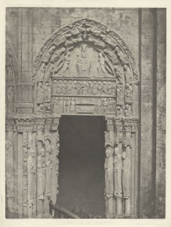 Chartres Cathedral, Royal Portal, The Incarnation Portal, South Lateral Doorway; Charles Nègre, French, 1820 - 1880, 1857